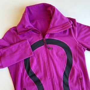 Rare Lululemon‎ Fuchsia Purple Gray Define Full Zip Jacket Women’s Size 6